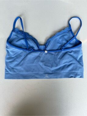 Light Blue Lace-Trim Bralette